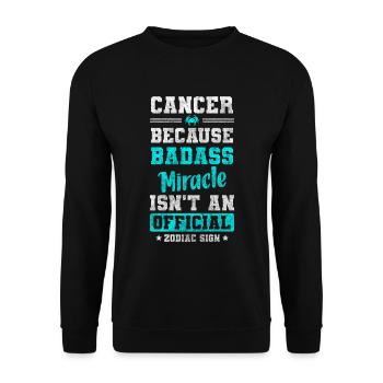 Cancer Zodiac Planet Element - Unisex Sweatshirt - black - Front - Alina (178cm) & Michal (187cm)