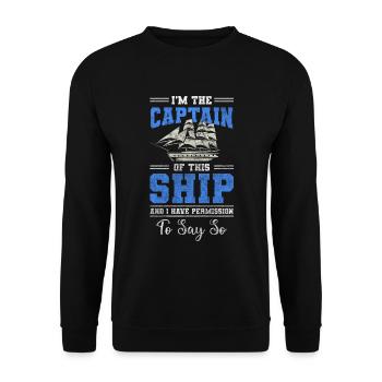 Sailboat Sail Lake - Unisex Sweatshirt - black - Front - Alina (178cm) & Michal (187cm)