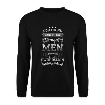 Sword Fighting Axe Samurai - Unisex Sweatshirt - black - Front - Alina (178cm) & Michal (187cm)