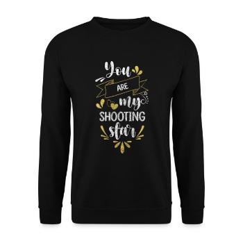 Symbole de rêve de rêve Starry Sky Wish - Sweat-shirt Unisexe - noir - Devant - Alina (178cm) & Michal (187cm)