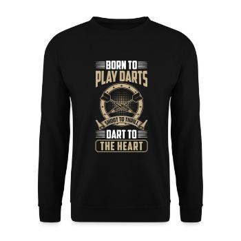 Dart Dartboard Bullseye Darter - Unisex Pullover - Schwarz - Vorne - Alina (178cm) & Michal (187cm)