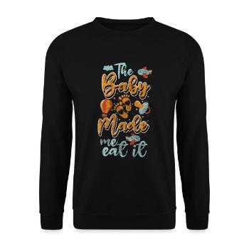 Pregnancy Big Love Belly - Unisex Sweatshirt - black - Front - Alina (178cm) & Michal (187cm)