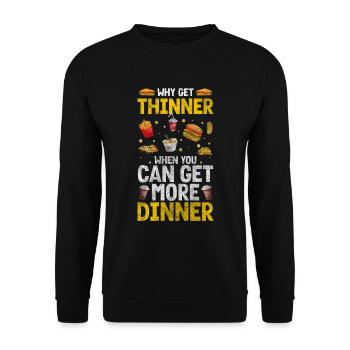 Mahlzeit Restaurant Vielesser - Unisex Pullover - Schwarz - Vorne - Alina (178cm) & Michal (187cm)