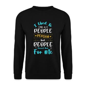 Perfect Person Individual Different - Unisex Sweatshirt - black - Front - Alina (178cm) & Michal (187cm)