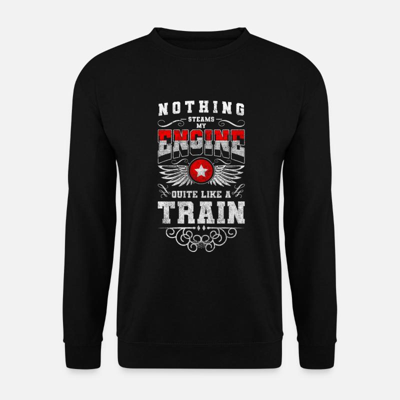 Modellbahn Lokführer Miniatur Gleis - Unisex Pullover - Schwarz