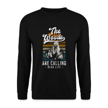 Rugissement de puissance de l’ours - Sweat-shirt Unisexe - noir - Devant - Alina (178cm) & Michal (187cm)