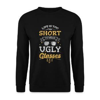 Brille Accessoire Lifestyle Student - Unisex Pullover - Schwarz - Vorne - Alina (178cm) & Michal (187cm)