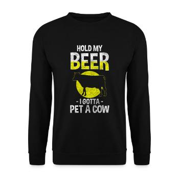 Beef Stable Sweet - Unisex Sweatshirt - black - Front - Alina (178cm) & Michal (187cm)