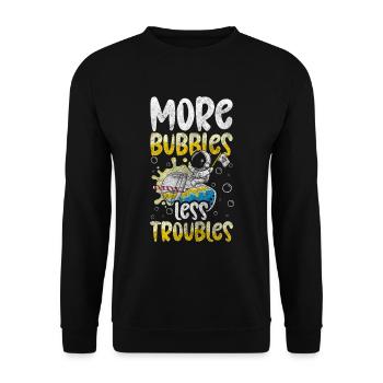 Bubble Tea Tee Eistee Liebhaber - Unisex Pullover - Schwarz - Vorne - Alina (178cm) & Michal (187cm)