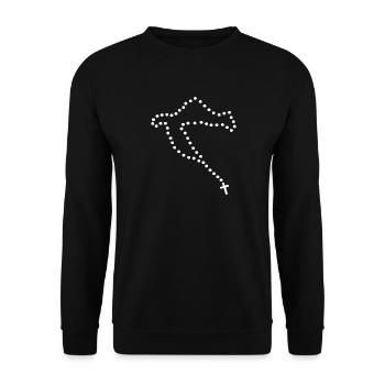 Krunica Medjugorje Croatia Hrvatska Kroatien - Unisex Pullover - Schwarz - Vorne - Alina (178cm) & Michal (187cm)