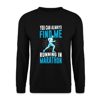Jogging Saying for Running - Runners - Unisex Sweatshirt - black - Front - Alina (178cm) & Michal (187cm)
