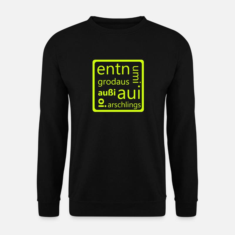 Entn Umi Neon Yellow - Unisex Pullover - Schwarz