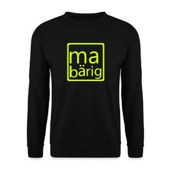 MaBärig Neon Yellow - Unisex Pullover - Schwarz - Vorne - Alina (178cm) & Michal (187cm)