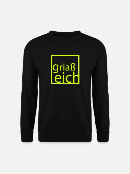 Griaß Eich Neon Yellow - Unisex Pullover - Schwarz