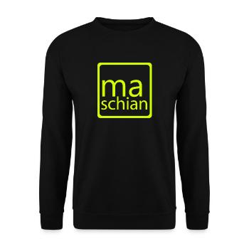 Ma schian Neon Yellow - Unisex Pullover - Schwarz - Vorne - Alina (178cm) & Michal (187cm)