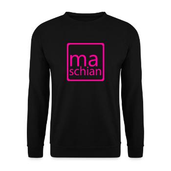 Ma schian Neon Pink - Unisex Pullover - Schwarz - Vorne - Alina (178cm) & Michal (187cm)