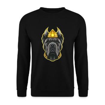HUNDESTOCK CORSO WIKINGER - Unisex Pullover - Schwarz - Vorne - Alina (178cm) & Michal (187cm)