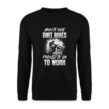 Dirt Bike Motocross Offroad Motorrad Dirt Biker - Unisex Pullover - Schwarz - Vorne - Alina (178cm) & Michal (187cm)