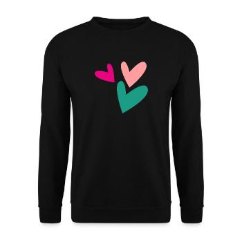 PAAR. GERADE VERHEIRATET. Junggesellinnenabschied. HEILIGER VALENTINSTAG. MARIES - Unisex Pullover - Schwarz - Vorne - Alina (178cm) & Michal (187cm)