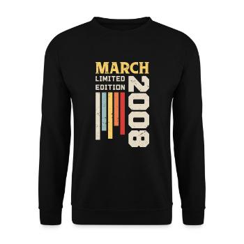 March 2008 - Birthday Gift March 2008 March - Unisex Sweatshirt - black - Front - Alina (178cm) & Michal (187cm)