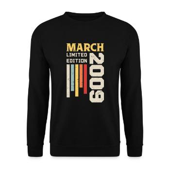 March 2009 - Birthday Gift March 2009 March - Unisex Sweatshirt - black - Front - Alina (178cm) & Michal (187cm)