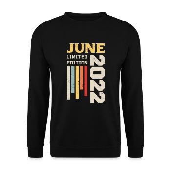 June 2022 - Birthday Gift June 2022 June - Unisex Sweatshirt - black - Front - Alina (178cm) & Michal (187cm)