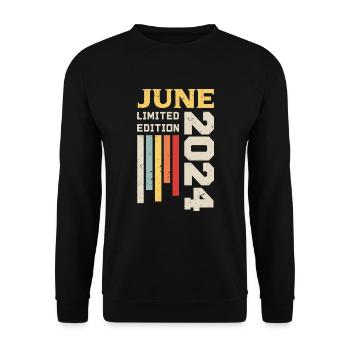 June 2024 - Birthday gift June 2024 June - Unisex Sweatshirt - black - Front - Alina (178cm) & Michal (187cm)