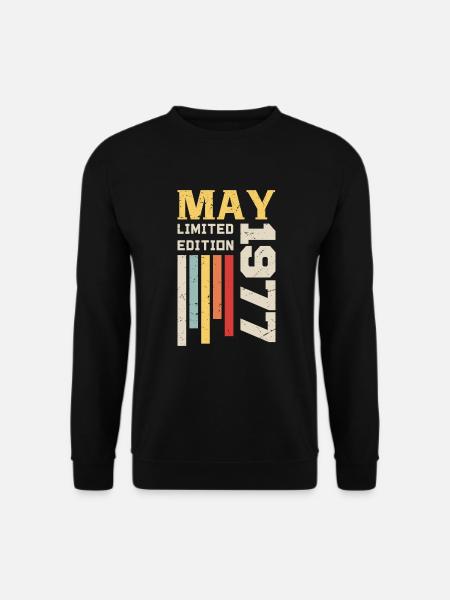 Mai 1977 - Cadeau anniversaire né en Mai 1977 Mai - Sweat-shirt Unisexe - noir