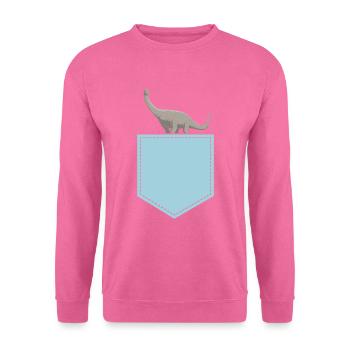 Brontosaurus Dino Geschenk - Unisex Pullover - Pink - Vorne