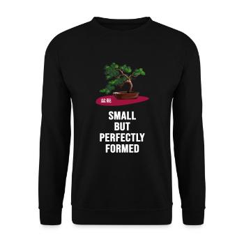 Bonsai Shohin Yamadori "small tree" - Unisex Sweatshirt - black - Front - Alina (178cm) & Michal (187cm)