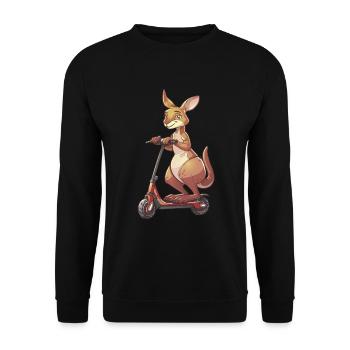 Rouleau kangourou - Sweat-shirt Unisexe - noir - Devant - Alina (178cm) & Michal (187cm)