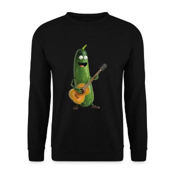 Zucchini Guitar - Unisex Sweatshirt - black - Front - Alina (178cm) & Michal (187cm)