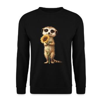 Roter Panda - Unisex Pullover - Schwarz - Vorne - Alina (178cm) & Michal (187cm)