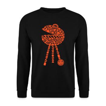 Grill BBQ Barbecue Grill Master Men Grilling - Sweat-shirt Unisexe - noir - Devant - Alina (178cm) & Michal (187cm)