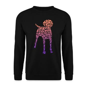 Braque de Weimar Chiens Chien Maman Dames Enfants Vizslas - Sweat-shirt Unisexe - noir - Devant - Alina (178cm) & Michal (187cm)