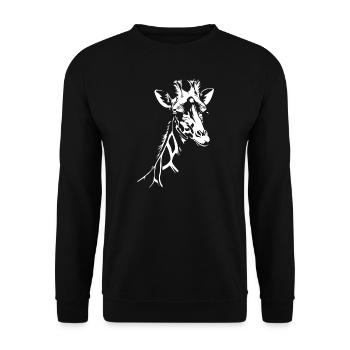 Giraffe - Unisex Pullover - Schwarz - Vorne - Alina (178cm) & Michal (187cm)