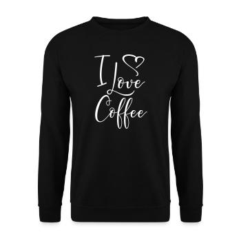 Café J’aime le café Café Amateur de café Cadeau - Sweat-shirt Unisexe - noir - Devant - Alina (178cm) & Michal (187cm)