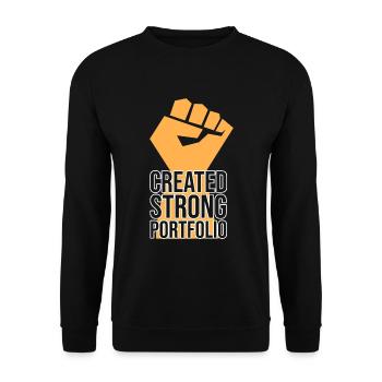 Création d’un portefeuille solide - Sweat-shirt Unisexe - noir - Devant - Alina (178cm) & Michal (187cm)