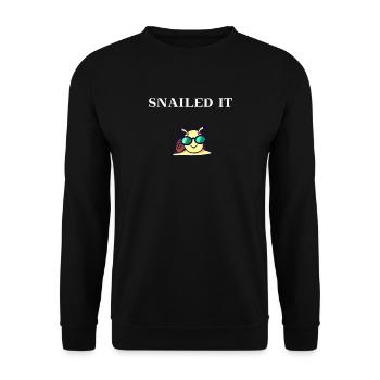 escargot escargot il drôle idée cadeau drôle doux - Sweat-shirt Unisexe - noir - Devant - Alina (178cm) & Michal (187cm)
