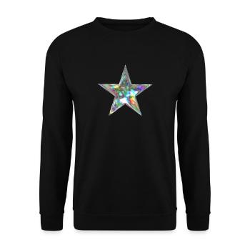 Stern - Unisex Pullover - Schwarz - Vorne - Alina (178cm) & Michal (187cm)
