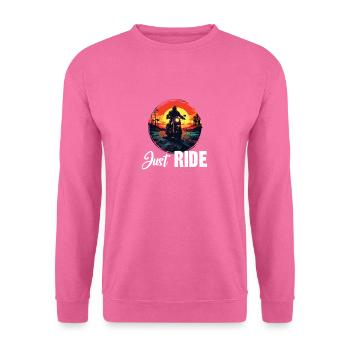 just ride - Sweat-shirt Unisexe - rose - Devant