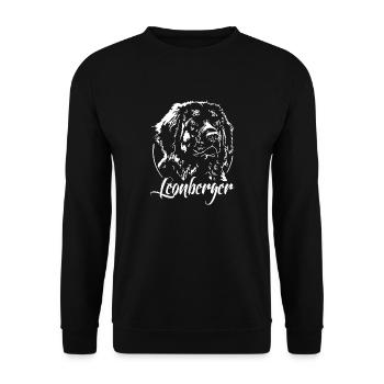 LEONBERGER dog portrait dogs dog Wilsigns - Unisex Sweatshirt - black - Front - Alina (178cm) & Michal (187cm)