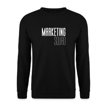 Marketing Team Design - Marketing Squad - Unisex Pullover - Schwarz - Vorne - Alina (178cm) & Michal (187cm)