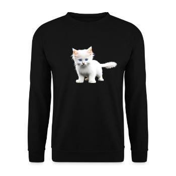 Catbaby cute - Unisex Sweatshirt - black - Front - Alina (178cm) & Michal (187cm)