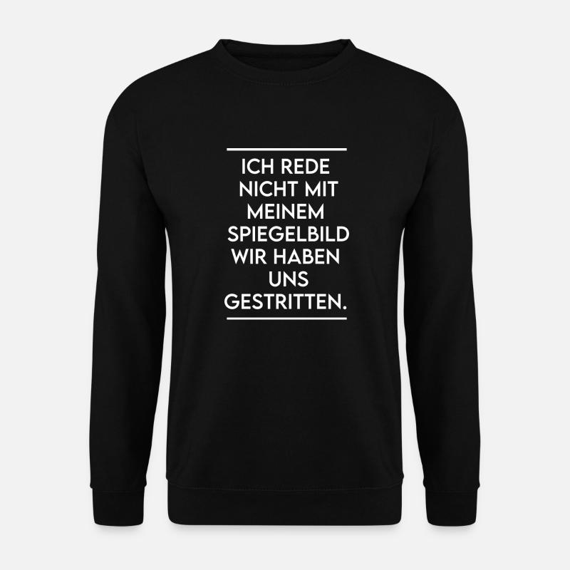 Spiegelbild - gestritten - Unisex Pullover - Schwarz