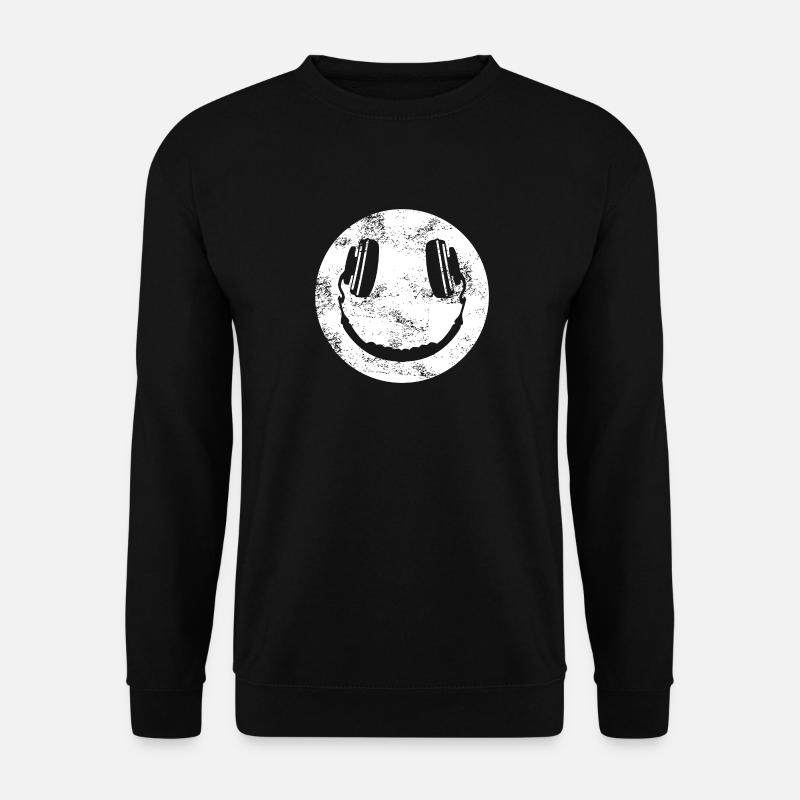 Techno - Musique - Casques - Informatique - Rave - Sweat-shirt Unisexe - noir