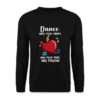 Tanzende Tanztänzerin - Unisex Pullover - Schwarz - Vorne - Alina (178cm) & Michal (187cm)