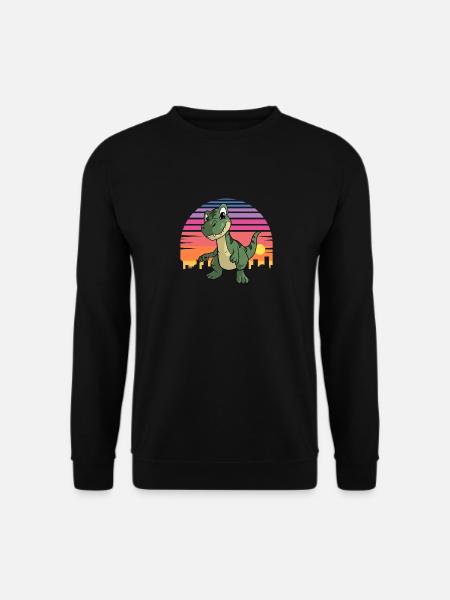 Dinosaurier Sunset T-Rex - Unisex Pullover - Schwarz