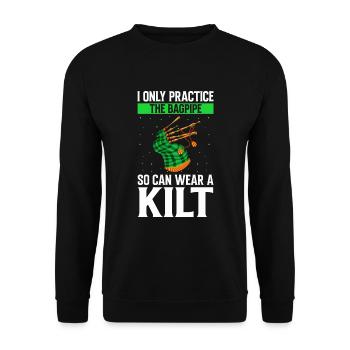 Conception de cornemuse pour la fierté écossaise et la cornemuse - Sweat-shirt Unisexe - noir - Devant - Alina (178cm) & Michal (187cm)