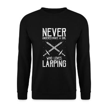 Live-action role-playing game for NPC and RPG role-playing game - Unisex Sweatshirt - black - Front - Alina (178cm) & Michal (187cm)